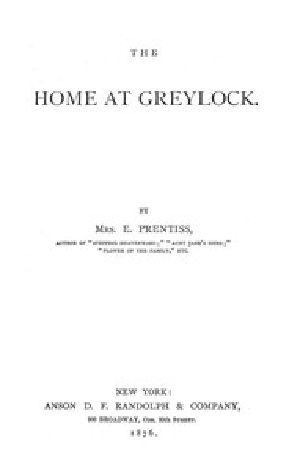 [Gutenberg 47850] • The Home at Greylock